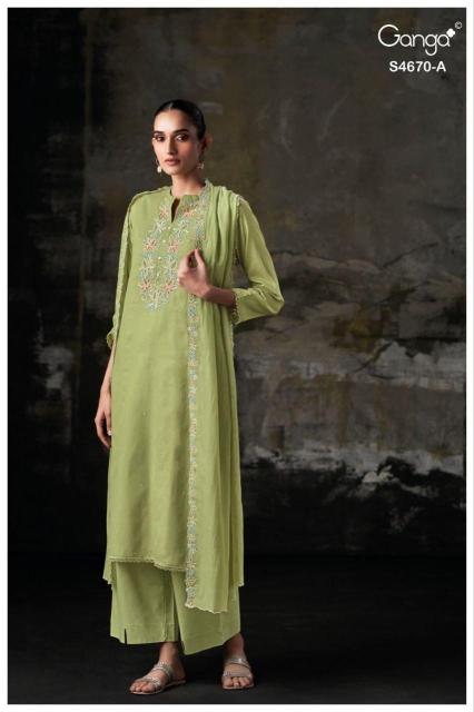 Ganga piyasha 4670 best wholesaler of dress materials in surat